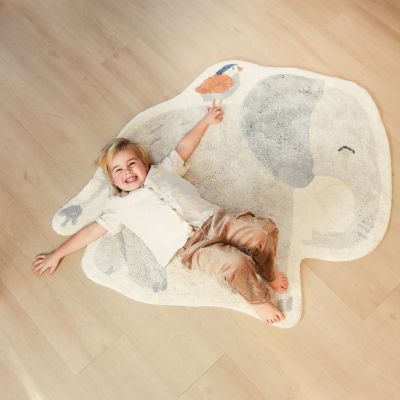 Little Dutch Olifant Vloerkleed - 120 x 110 cm - Grijs Little Dutch Olifant Vloerkleed - 120 x 110 cm - Grijs