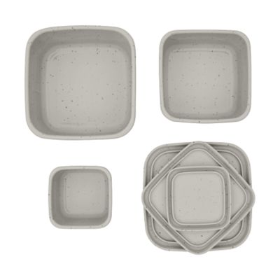 Kikkaboo Opbergdoosjes - 3 Stuks - Platina Siliconen - Zand Kikkaboo Opbergdoosjes - 3 Stuks - Platina Siliconen - Zand