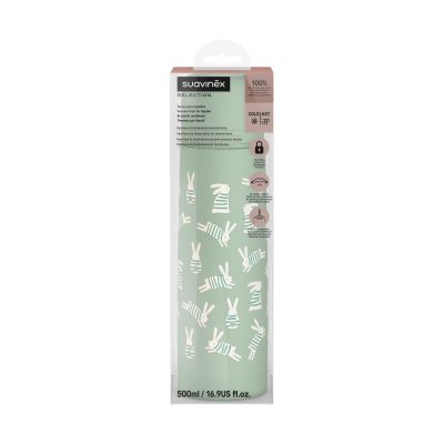 Suavinex Wonderland Thermo Fles - 500 ml - Konijn Groen