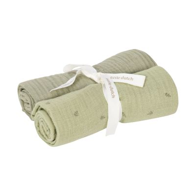 Little Dutch Pure Swaddle Doeken - Set Van 2 - Hydrofiel - 70 x 70 cm