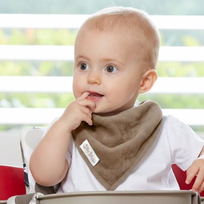 Silly Billyz Towel Bandana Bib – Taupe Silly Billyz Towel Bandana Bib – Taupe