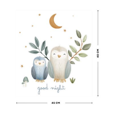 Little Dutch Forest Friends Muurstickers - 45 x 40 cm - Good Night