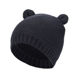 Sarlini Muts Knit Oortjes Navy 12-24 maanden