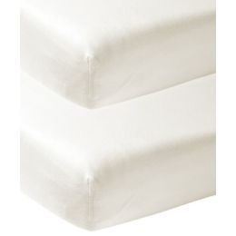 Meyco Ledikanthoeslaken Jersey Offwhite 60 x 120 cm (2-Pack)