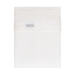 Baby's Only Wieglaken Broderie Calm Wit 80 x 100 cm
