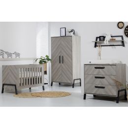 TWF Ledikant 60 x 120 - Commode - Hanglegkast Havana