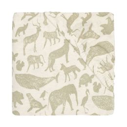 Jollein Wieghoeslaken Jersey Animals Olive Green 40/50 x 80/90 cm