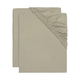 Jollein Wieghoeslaken Jersey Olive Green 40/50 x 80/90 cm 2-Pack