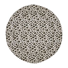 Meyco Boxkleed Rond Leopard Sand Melange 95cm
