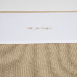 Meyco Ledikantlaken Ssst...Ik Slaap!! Sand 100 x 150 cm