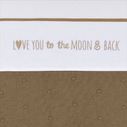 Meyco Wieglaken Love You To The Moon & Back Toffee 75 x 100 cm


