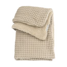Meyco Wiegdeken Wafel Teddy Sand 75 x 100 cm



