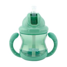 Nûby Antilekbeker Flip-It Met Handvatten Groen 240ml 12mnd+ 