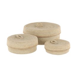 Puck Manden Set van 3 Natural Puck Manden Set van 3 Natural