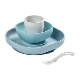 Beaba Eetset Siliconen 4-Delig - Kiezel