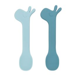 Done By Deer Silicone Spoon Lalee Blue 2-pack