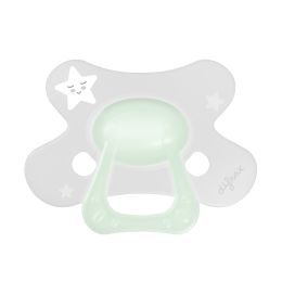 Difrax Fopspeen Timo Glow In The Dark Natural 12mnd+ Ass.