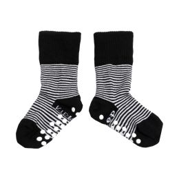 KipKep Blijf-Sokjes - 12-18 Mnd - Antislip - 1-Pack - Black Stripes