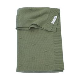 Meyco Ledikantdeken Mini Knots Forest Green 100x150cm