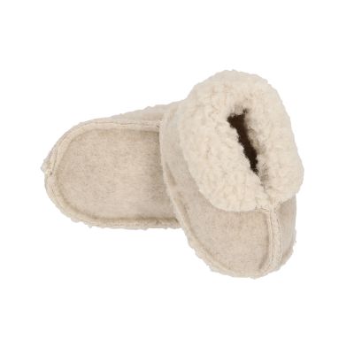 Apollo Slofjes Vilt Teddy Light Beige Newborn