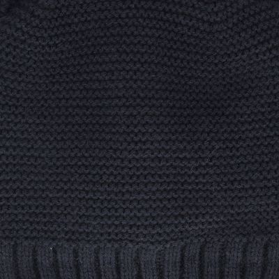 Sarlini Muts Knit Oortjes Navy 0-6 maanden