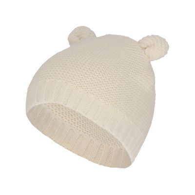 Sarlini Muts Knit Oortjes Offwhite