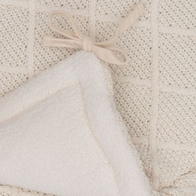 Jollein Check Knit Boxbumper - 180 x 30 cm - Oatmeal