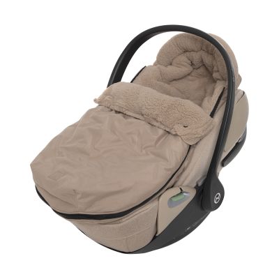 Jollein Voetenzak Groep 0+ 3/5 punts gordel - Embossed - Milky Coffee