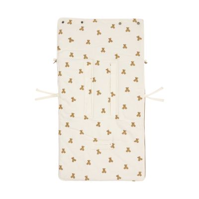 Jollein Voetenzak Mini Teddy Bear Waffle Groep 0+ - 3/5-Punts Gordel