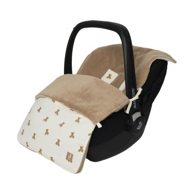 Jollein Voetenzak Mini Teddy Bear Waffle Groep 0+ - 3/5-Punts Gordel