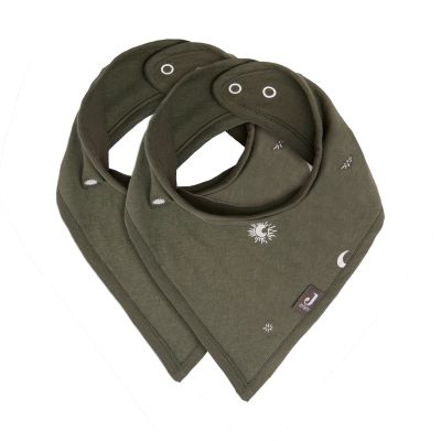 Jollein Slab Bandana Stargaze Leaf Green 2-pack