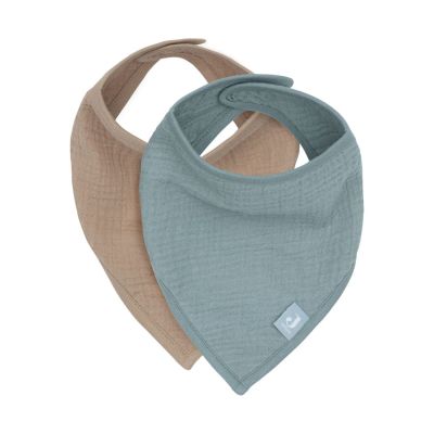 Jollein Slab Bandana Hydrofiel - Sea Green/Biscuit- 2 Stuks