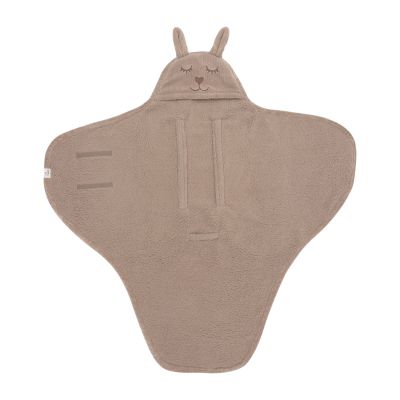Jollein Wikkeldeken Bunny Cloudy Rib - Milky Coffee