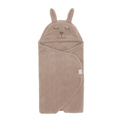 Jollein Wikkeldeken Bunny Cloudy Rib - Milky Coffee
