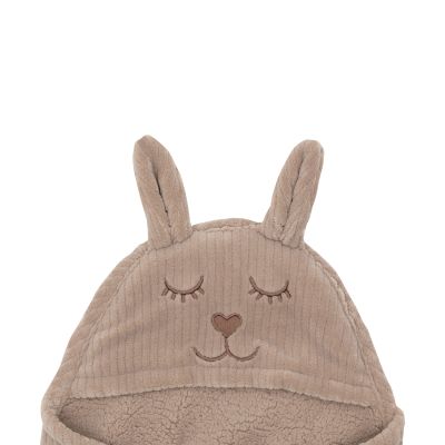 Jollein Wikkeldeken Bunny Cloudy Rib - Milky Coffee