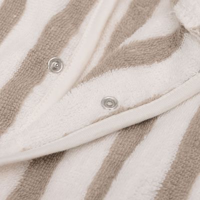 Jollein Badjas Stripe Terry Olive Green GOTS 1-2 Jaar
