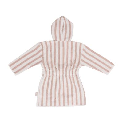 Jollein Badjas Stripe Terry Wild Rose GOTS 3-4 Jaar
