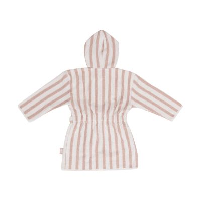 Jollein Badjas Stripe Terry Wild Rose GOTS 1-2 Jaar