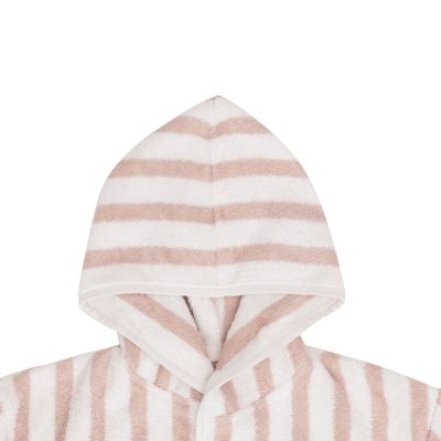 Jollein Badjas Stripe Terry Wild Rose GOTS 1-2 Jaar