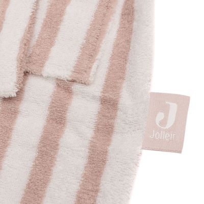 Jollein Badjas Stripe Terry Wild Rose GOTS 1-2 Jaar