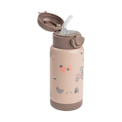Done By Deer Thermos Drinkfles Rietje - 340 ml - Tiny Farm - Powder