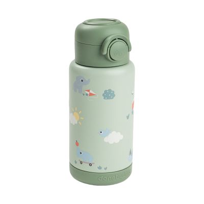 Done By Deer Thermos Drinkfles Rietje - 340 ml - Playground - Green