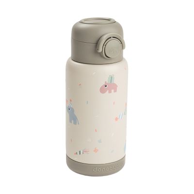 Done By Deer Thermos Drinkfles Rietje - 340 ml - Celebration - Sand