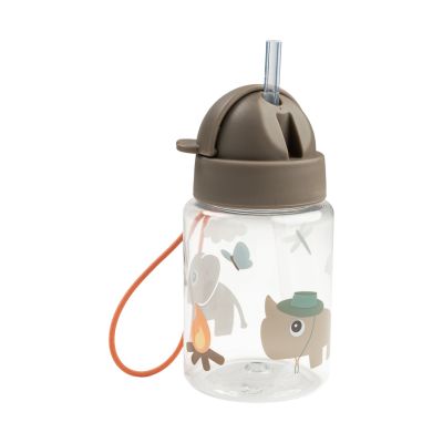 Done By Deer Drinkfles Met Rietje - Tiny Trails -  Sand - 280 ml