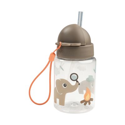 Done By Deer Drinkfles Met Rietje - Tiny Trails -  Sand - 280 ml