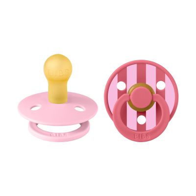 BIBS Colour Fopspeen - 2 Stuks - Size 2 - Baby Pink/Coral Mix 