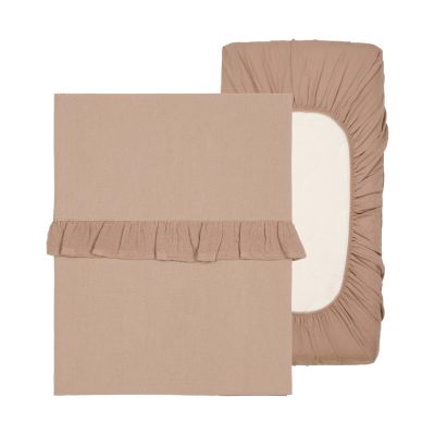 Koeka Wieglaken En Hoeslaken Set Ruffle Faro Caffe