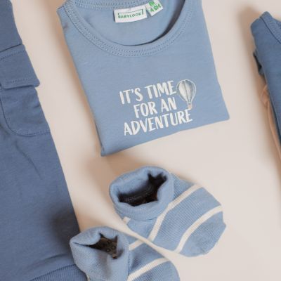 Babylook Adventure T-Shirt - Maat 50 - Faded Denim