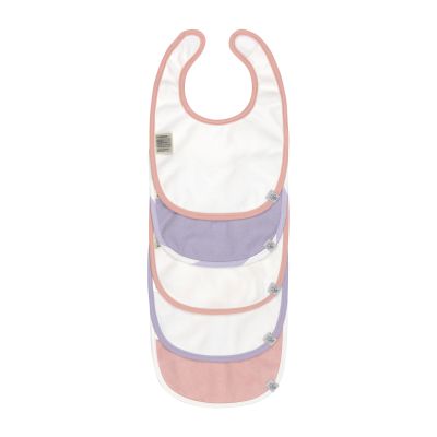 Lässig Slabbetjes Set van 5 - Happy Fruits - Peach/Pastel Lilac