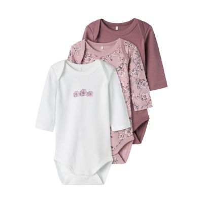 Name It Romper 3-Pack Lange Mouw